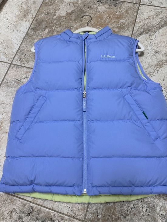 L.L. Bean Other - L.L. Bean Kids Light Purple REVERSIBLE Puffer Vest with Lime Inside
